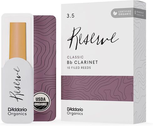 D’Addario Organic Reserve Classic Bb Clarinet Reeds - Filed, Strength 3.5, 25-Pack in Kuwait