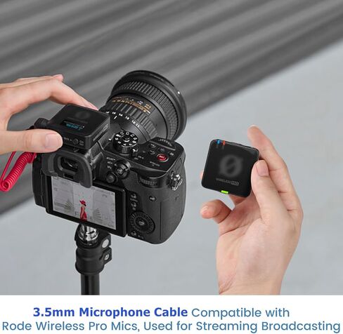2-Pack 3.5mm Microphone Cable Compatible with DJI Mic 2 & Rode Microphone Wireless Pro, Coiled Dual 3.5mm TRS Patch Cable Audio Mic Cord for Cameras in Saudi Arabia