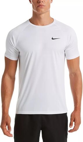 Nike Men's Dri-FIT UPF 40+ Hydroguard Swim Tee (US, Alpha, Medium, Regular, Regular, Aquarius Blue) in Saudi Arabia