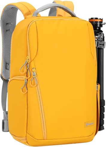TARION Camera Backpack Waterproof Bag - DSLR Camera Bag with 14in Laptop Compartment Rain Cover, Professional Travel Photography Backpack for Photographers, SLR, Camera Lens, TR-L, Yellow in Saudi Arabia