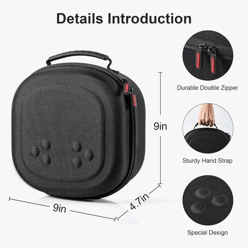 Hard Carrying Case for Meta Quest 3S/Quest 3/Vision Pro, Transparent Hard Shell Travel Case Compatible with VR Headset, Touch Controllers and Other Accessories, Space Saving Design in Saudi Arabia