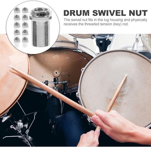 ERINGOGO Tom Lug Swivel Nuts 20pcs Drum Stand Iron M5 Guitar Square Sealed Pegs in Saudi Arabia