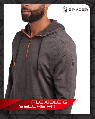 Spyder Mens Quarter Zip Sweatshirt - Lightweight Active Pullover Hoodies for Men - Mens Hoodie for Running Training & Workout in Saudi Arabia