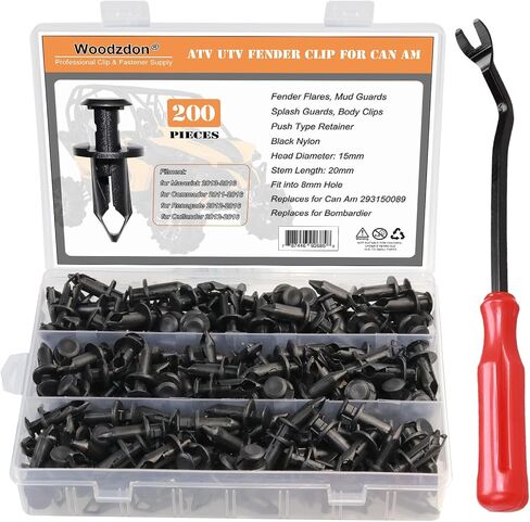 120 Clips with Remover for Can Am 293150089 ATV UTV Fender Clip Fit 8mm 5/16 inch Hole Body Rivet Push Pin for Can Am Commader Maverick Renegade Outlander for Bombardier Splash Guard Retainer in Saudi Arabia