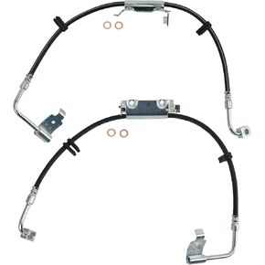 TRQ Front Brake Hose Compatible with 02-06 Toyota Camry 04-08 Solara 02-03 ES300 04-06 ES330