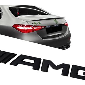 A-M-G Car Emblem Badge Replacement Accessories fit for Trunk Lid Rear Compatible with G63 C63 C43 C300 CLA CLS CLA GLA GLB GLC GLE E63 E53 E43 A45 A35 .etc Car Side Decoration (Silver)