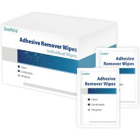 Adhesive Remover Wipes, 60 PCS Large Stoma Wipes, Sting Free Medical Adhesive Remover Wipes for Skin Ostomy, Stoma, Colostomy Devices and Dressings