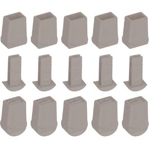 uxcell Plastic Flat Bell End Stoppers, Cord Ends Lock with Lid Toggle Cap End Stopper Rope Fasteners