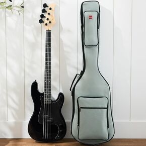 Best Choice Products Full Size Beginner 4-String Electric Bass Guitar, Wooden PB-Style Bass Starter Set w/Padded Carrying Case - Hollywood Blue/Black