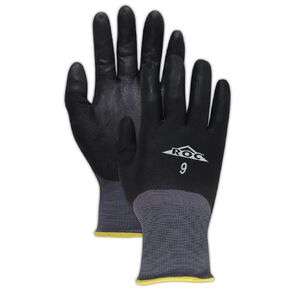MAGID Mechanic Work Gloves, 144 PR, Liquid Repellent Foam Nitrile Coated, Size 7/S, Automotive, Reusable, 15-Gauge Nylon/Spandex Material (GP110)