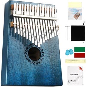 Kalimba Clear Kalimba Thumb Piano Crystal 17 Key Portable Mbira Finger Piano Best Gift for Kids, Birthday, Christmas, Beginner, Professional, Party (Bear-shaped Crystal)