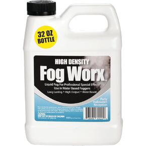 FogWorx Extreme High Density Fog Juice - Quart – 32 Fluid Ounces of Long Lasting, High Output, Odorless Water Based Machine Fluid for 400 to 1500 Watt Machines