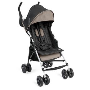 Summer by Ingenuity 3D Mini Convenience Stroller – Lightweight Stroller with Compact Fold, Multi-Position Recline, Canopy with Pop Out Sun Visor – Umbrella Stroller for Travel and More, Slate Grey