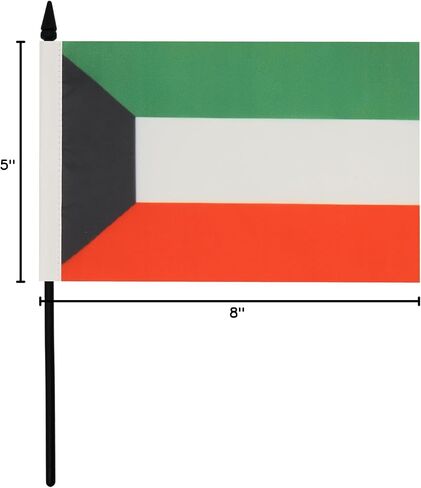 علم طاولة إيراني قديم من AZ FLAG مقاس 4 بوصة × 6 بوصة - علم مكتب إيراني سابق 15 × 10 سم - عصا وقاعدة بلاستيكية سوداء in Kuwait