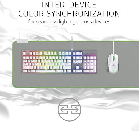 Razer Goliathus Extended Chroma: سطح قماشي ذو ملمس دقيق - مثالي لجميع الإعدادات وأجهزة الاستشعار الحساسة - مدعوم من Razer Chroma - حصيرة ماوس ألعاب ناعمة ممتدة in Kuwait