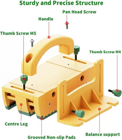 Push Block for Table Saws, Router Tables, Band Saws & Jointers - Table Saw Push Block, Cuts Safe for Widgets, Difficult Cuts, ThinRips, Dowel Cuts, Prevent Kickback and Protect Hands (Green) in Saudi Arabia