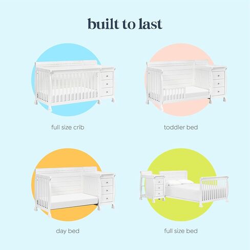 DaVinci Kalani 4-in-1 Convertible Crib and Changer Combo in Chestnut in Kuwait