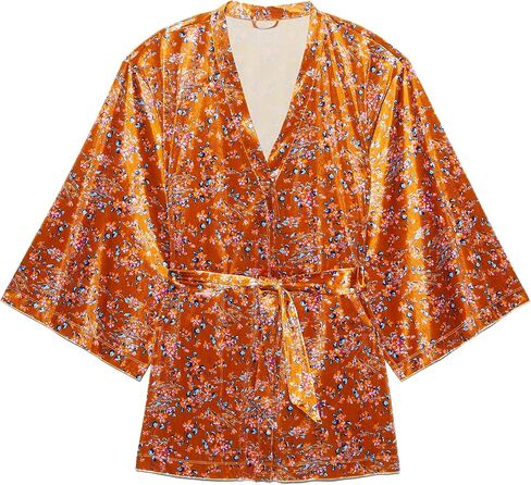 Savage X، رداء قصير مخملي نسائي قصير، Distorted Bloom، XS/S in Kuwait