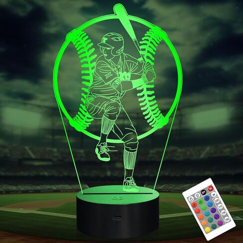 هدايا المشجع للفتيات، مصباح المشجع ثلاثي الأبعاد، ضوء ليلي المشجع مع 16 لونًا RGB للتحكم عن بعد مؤقت خافت، ديكور مروحة رياضية لغرفة الأطفال، هدايا عيد ميلاد الفتيات (المشجع) in Kuwait