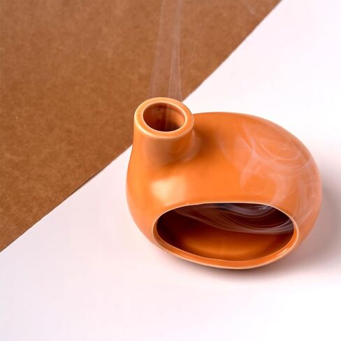 Handmade Terracotta Palo Santo Holder Burner for Smudging and Meditation - Mexican Style Chiminea Clay Incense Dish for Wiccan Altar and Negative Energy Cleansing in Saudi Arabia