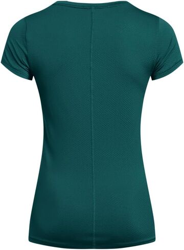 تي شيرت نسائي بأكمام قصيرة من Under Armour HeatGear Armor، (102) أبيض / / أسود، مقاس كبير in Saudi Arabia