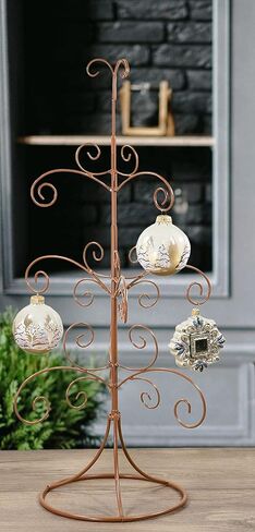 Red Co. 22" Metal Wire 4-Tier Ornament Display Tree Stand and Christmas Décor Holder - Gold in Saudi Arabia