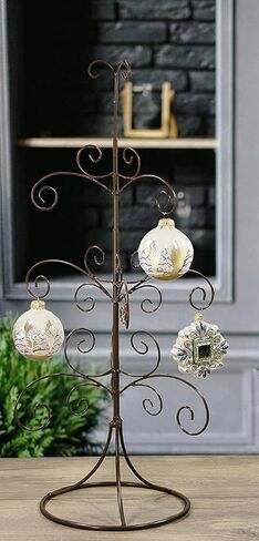Red Co. 22" Metal Wire 4-Tier Ornament Display Tree Stand and Christmas Décor Holder - Gold in Saudi Arabia
