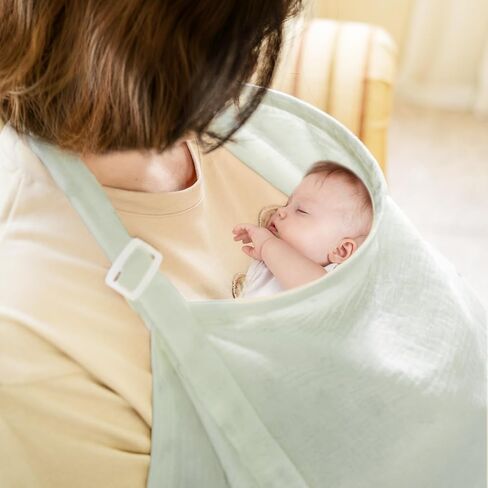 Muslin Nursing Cover for Breastfeeding,Breathable Breastfeeding Cover up with Arch Neckline for Women,Machine Washable & Dryer Safe Feeding Cover Up,43.3" x 25.6" (Brown Heart) in Saudi Arabia