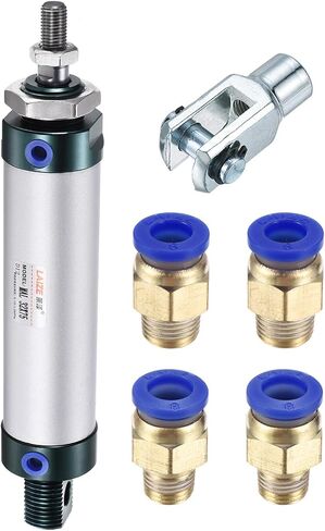 YOKIVE Pneumatic Air Cylinders, with Y Connectors and Quick Fitting Great for Automatic Equipment (32mm Bores 25mm Stroke) in Saudi Arabia