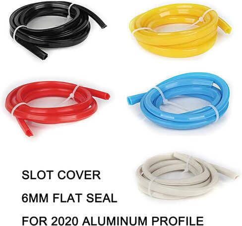10Meters T Slot Aluminum Profile Flat Seal Slot Cover,Dust Protection Soft Cover Seal Strip for 2020 Series/1010 Series 6mm Slot Aluminum Extrustion Profile in Saudi Arabia