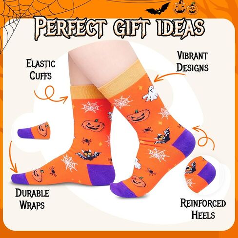 HAPPYPOP Halloween Gifts Ideas Socks - Spooky Gifts for Men Women, Horror Gifts for Man Woman 2 Pack, Halloween Gifts for Teens in Saudi Arabia