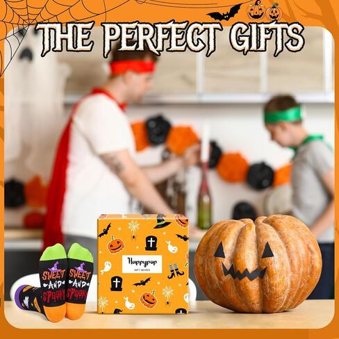 HAPPYPOP Halloween Gifts Ideas Socks - Spooky Gifts for Men Women, Horror Gifts for Man Woman 2 Pack, Halloween Gifts for Teens in Saudi Arabia