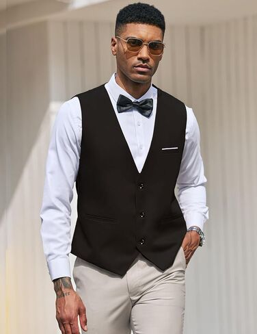 COOFANDY Men's Formal Suit Vest Slim Fit Casual Business Dress Waistcoat Vest in Kuwait