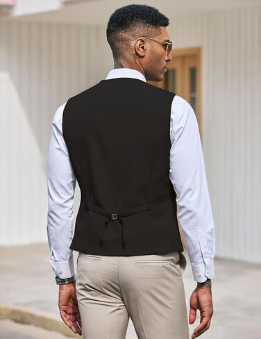 COOFANDY Men's Formal Suit Vest Slim Fit Casual Business Dress Waistcoat Vest in Kuwait