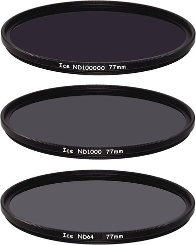 ICE Extreme ND Filter Set ND100000 ND1000 ND64 Neutral Density 16.5,10, 6 Stop Optical Glass (95mm) in Saudi Arabia