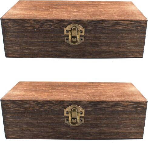 Wood Storage Box with Lid Solid Container Keepsake Decorative Table Large Rectangular Smooth Store Space to Organize Toys Cosmetics Vintage, 7.87 * 3.93 * 2.36 inch, Light Brown in Kuwait