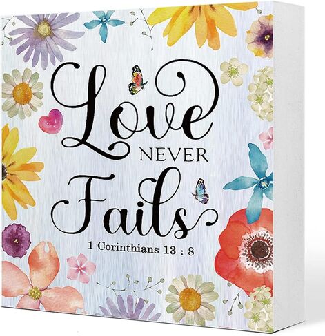 Philippians 4:26 Pray About Everything Worry About Nothing Floral Wooden Sign Desk Decor,Bible Verse Wood Block Sign Desk Decorations for Christian Home Bedroom Girls Room Office Shelf Table Decor in Kuwait