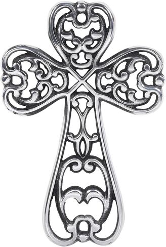 Castleore Large Size Easy Wall Hanging Home Decor Religious Christian Crosses for Wall | Best for Home, Office and As Gift | Size L 11 W 7.2 Inch | (White Antique) in Saudi Arabia