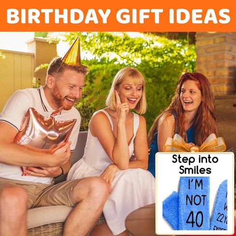 أفكار هدايا عيد ميلاد HAPPYPOP للرجال - جوارب لرجل يبلغ من العمر 40 عامًا، هدايا عيد ميلاد مضحكة له في الثلاثينيات in Saudi Arabia