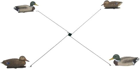 MOJO Outdoors New Flock A Flicker 2 Motion Spinning Wing Duck Decoys (4 Pack), Brown (HW2531) in Saudi Arabia