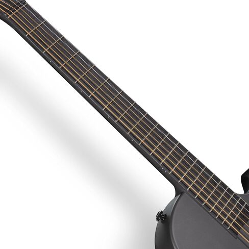 Enya NOVA Go SP1 Carbon Fiber Acoustic Electric Guitar with Smart AcousticPlus 35 Inch Travel Acustica Guitarra Starter Bundle Kit of Gig Bag, Strap, Strings, Charging Cable, Instrument Cable(Black) in Saudi Arabia
