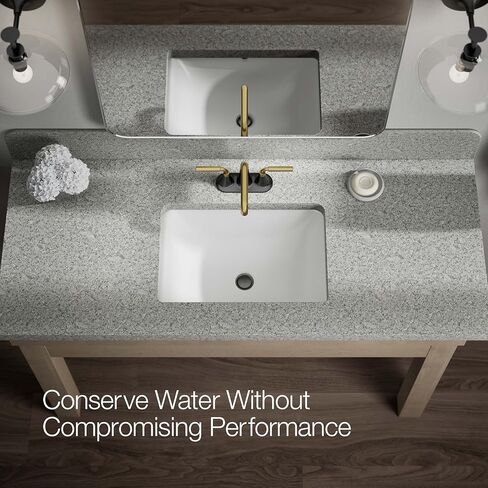 Kohler 27414-4-CBL صنبور حوض الحمام، صنبور حمام مركزي مع استنزاف الفرس، 1.2 جرام في الدقيقة، كروم مصقول مع أسود غير لامع in Saudi Arabia