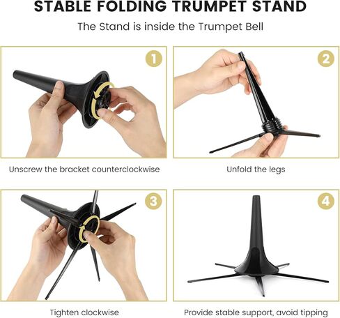 Fesley Bb Standard Trumpet Set: Brass Trumpets for Beginner Student, Brass Trumpet Instrument with 7C Mouthpiece, Hard Case, Cleaning Kit (Golden) in Saudi Arabia