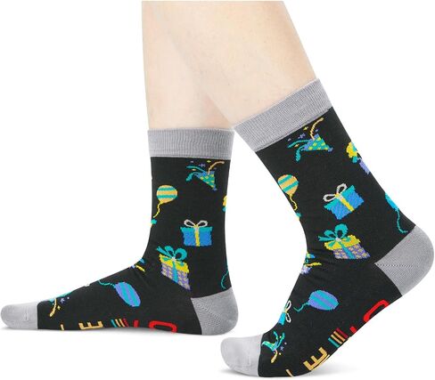 HAPPYPOP 40th Birthday Gifts Ideas for Men - 1984 Birthday Socks With Greeting Card, Best Gifts for 40 Year Old Middle Aged Man Woman in Saudi Arabia