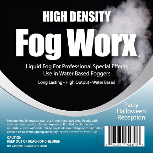 عصير الضباب عالي الكثافة من FogWorx - ربع لتر - 32 أونصة سائلة من سائل آلي ذو أساس مائي طويل الأمد وعالي الإنتاج وعديم الرائحة لآلات من 400 إلى 1500 واط in Kuwait