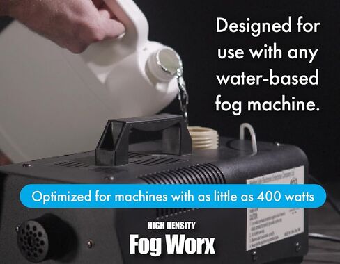 عصير الضباب عالي الكثافة من FogWorx - ربع لتر - 32 أونصة سائلة من سائل آلي ذو أساس مائي طويل الأمد وعالي الإنتاج وعديم الرائحة لآلات من 400 إلى 1500 واط in Kuwait