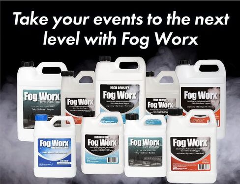 عصير الضباب عالي الكثافة من FogWorx - ربع لتر - 32 أونصة سائلة من سائل آلي ذو أساس مائي طويل الأمد وعالي الإنتاج وعديم الرائحة لآلات من 400 إلى 1500 واط in Kuwait