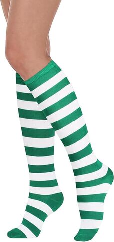 Athletic Knee High Socks Stripe Running Baseball Thigh High Stockings Outdoor Sport Tube Socks in Kuwait