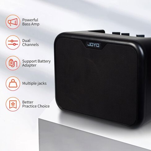 JOYO 10W Mini Bass Amp Bass Guitar Practice Amp Combo Bass Amplifier Portable Small Battery Powered Bass Amp Dual Channel (MA-10B) in Saudi Arabia