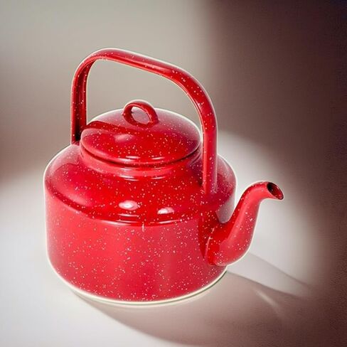 GSI Outdoors - غلاية شاي من الفولاذ المطلي بالمينا باللون الأحمر in Kuwait